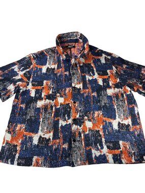 Nova Men XXL NWT Heavy Tapestry Shirt Jacket 50" Chest Abstract Shacket 2XL